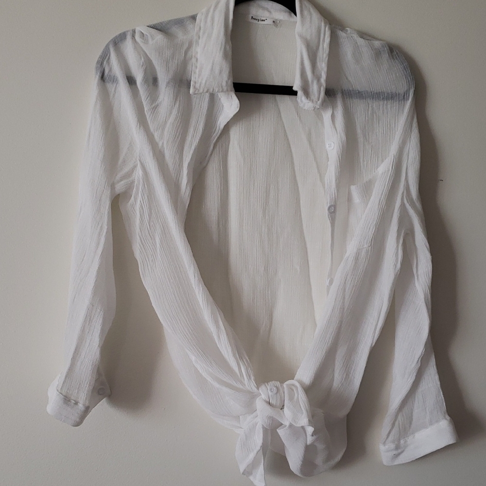 Gauze Button Up Shirt